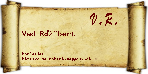 Vad Róbert névjegykártya