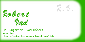 robert vad business card