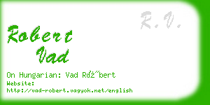 robert vad business card